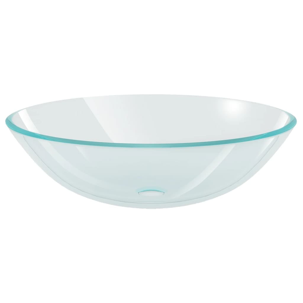 Elegante 16.5'' Transparent Tempered Glass Round Vanity Basin