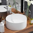 thumbnail image 1 of vidaXL Bathroom Basin Round Counter Vessel Sink Plump Washroom Basin Ceramic, 1 of 6
