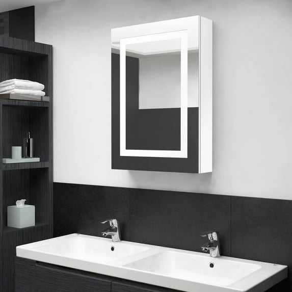 vidaXL Bathroom Cabinet Mirrored Bathroom Vanity Wall Mounted Medicine Cabinet