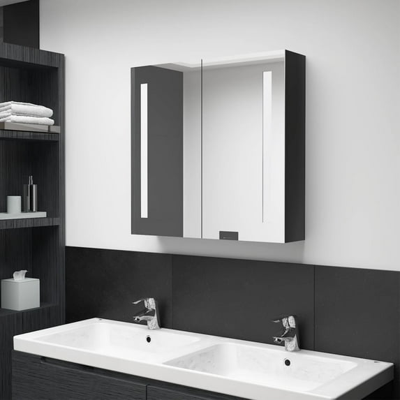 vidaXL Bathroom Cabinet Mirrored Bathroom Vanity Wall Mounted Medicine Cabinet