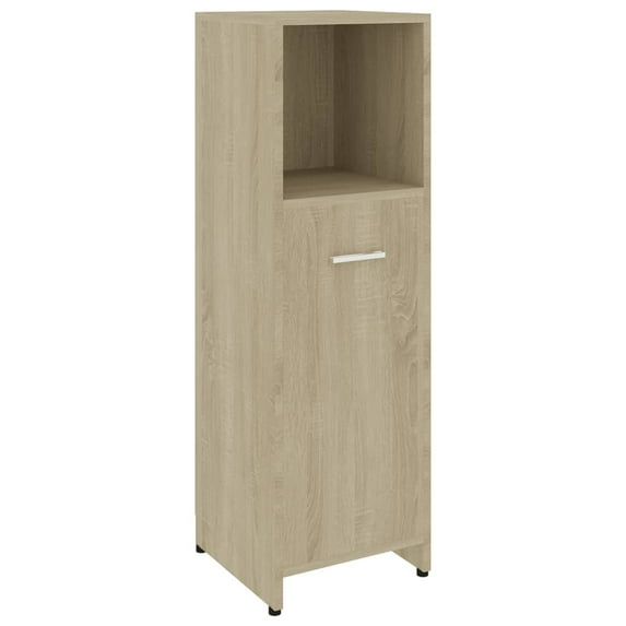 vidaXL Bathroom Cabinet Sonoma Oak 11.8"x11.8"x37.4" Engineered Wood