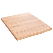 vidaXL Bathroom Countertop Light Brown 15.7"x23.6"x0.8" Treated Solid Wood