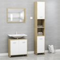 thumbnail image 1 of vidaXL Bathroom Furniture Set 3 Pieces Chipboard Storage Cabinet Multi Colors, 1 of 75