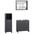 thumbnail image 1 of vidaXL Bathroom Furniture Set 3 Pieces Engineered Wood Cabinet Multi Colors, 1 of 5