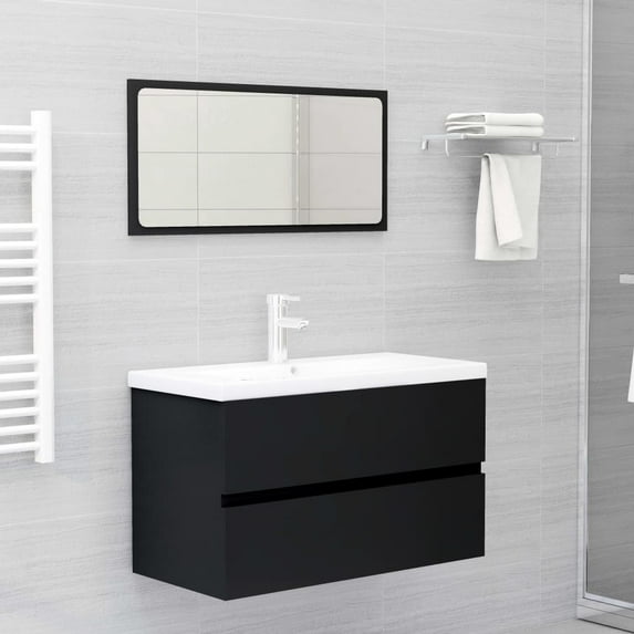 vidaXL Bathroom Furniture Set Chipboard Storage Indoor Multi Colours/Sizes