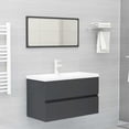 thumbnail image 1 of vidaXL Bathroom Furniture Set Chipboard Storage Indoor Multi Colours/Sizes, 1 of 130