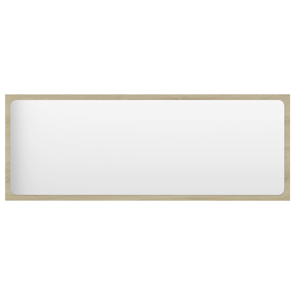 Sonoma Oak 39.4" Contemporary Bathroom Mirror with Storage Shelf