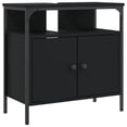 thumbnail image 1 of vidaXL Bathroom Sink Cabinet Black 23.6"x11.8"x23.6" Engineered Wood, 1 of 34
