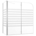 thumbnail image 1 of vidaXL Bathtub Shower Door Folding Bathtub Door Tub Enclosure Tempered Glass, 1 of 22