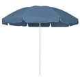 thumbnail image 1 of vidaXL Beach Parasol Blue Polyester 94.5 in diameter Tiltable, 1 of 5