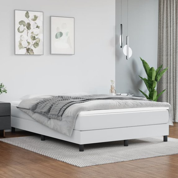 vidaXL Bed Frame Box Spring Platform Bed Mattress Foundation Faux Leather