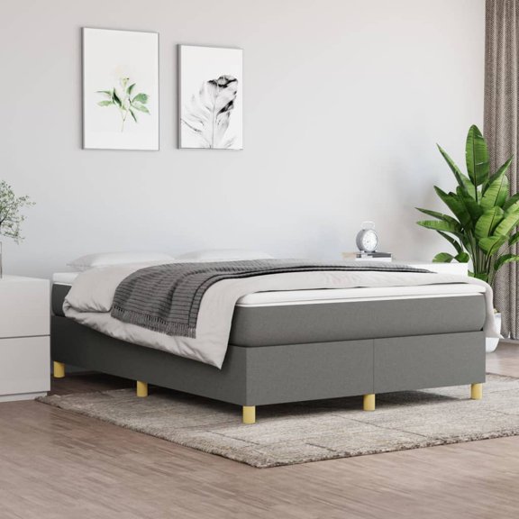 vidaXL Bed Frame Platform Bed Mattress Foundation Bedroom Furniture Fabric