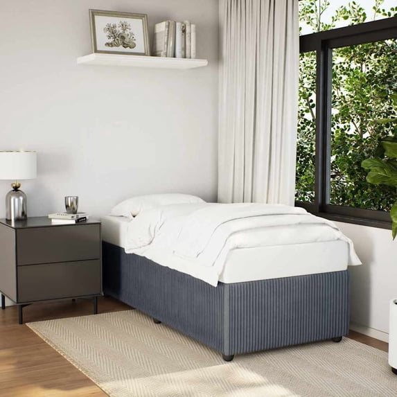 vidaXL Bed Frame Upholstered Box Spring Base Bedroom Furniture Velvet