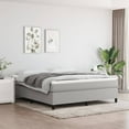 thumbnail image 1 of vidaXL Bed Frame Upholstered Mattress Foundation Bedroom Furniture Fabric, 1 of 8