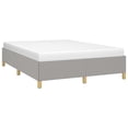 thumbnail image 1 of vidaXL Bed Frame Upholstered Platform Bed with Wooden Slats Support Fabric, 1 of 56