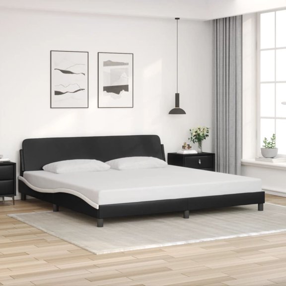 vidaXL Bed Frame with Headboard Base Platform Bedroom Furniture Faux Leather
