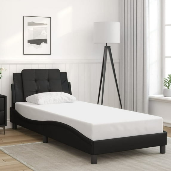 vidaXL Bed Frame with Headboard Platform Base Bedroom Furniture Faux Leather