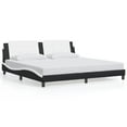 thumbnail image 1 of vidaXL Bed Frame with LED Light Platform Base Bedroom Furniture Faux Leather, 1 of 117
