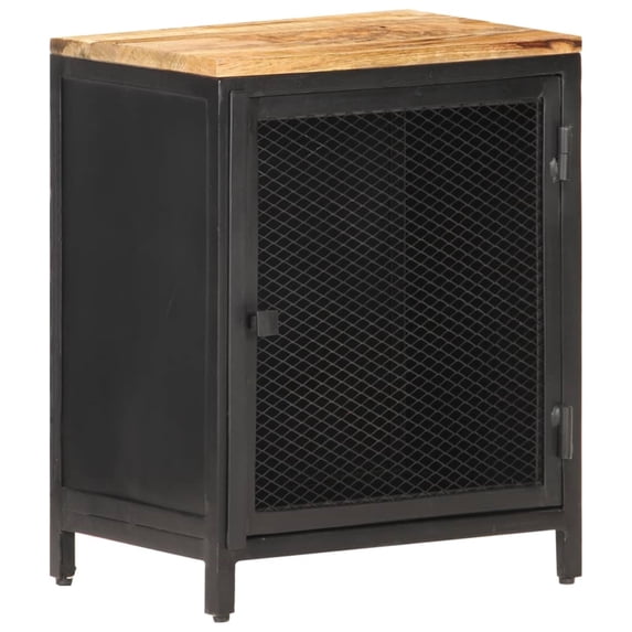 vidaXL Bedside Cabinet 15.7"x11.8"x20.9" Solid Rough Mango Wood