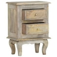 thumbnail image 1 of vidaXL Bedside Cabinet 15.7"x11.8"x21.7" Solid Mango Wood, 1 of 11