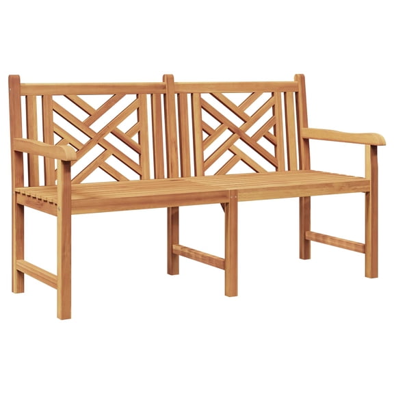 vidaXL Bench Brown 59.06 x 23.62 x 35.43 in Solid Teak Wood