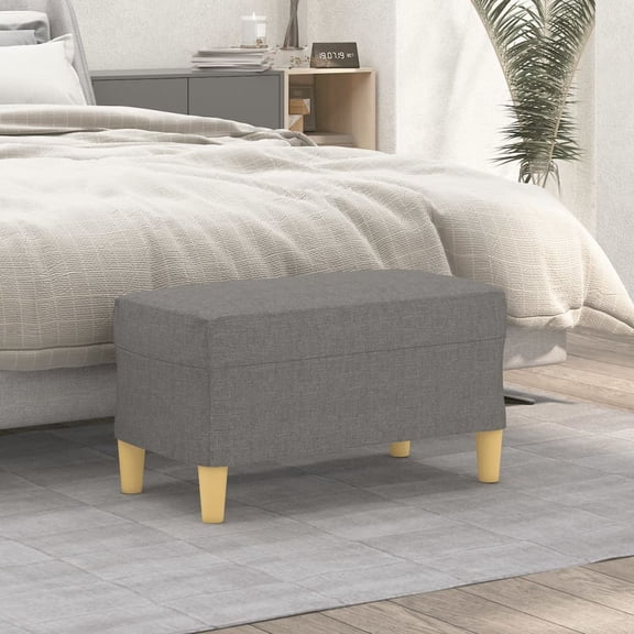 vidaXL Bench Upholstered Ottoman Bench with Padded Seat for Bedroom Fabric