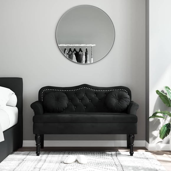 vidaXL Bench with Cushions Upholstered Seating for Bedroom Living Room Velvet