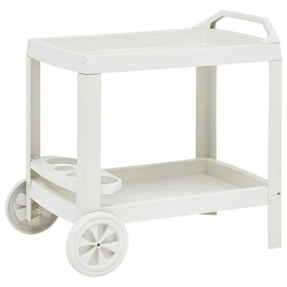 vidaXL Beverage Cart White 27.2"x20.9"x28.3" Plastic, 48811