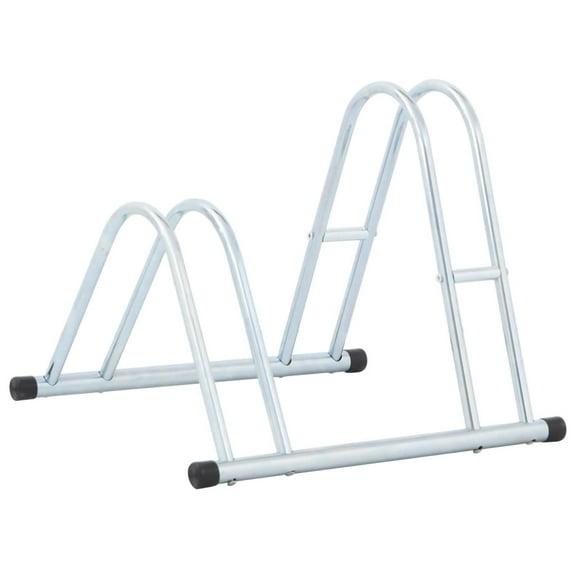 vidaXL Bicycle Stand for 2 Bikes Floor Freestanding Galvanized Steel