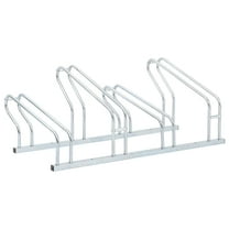 vidaXL Bicycle Stand for 4 Bikes Floor Freestanding Galvanized Steel
