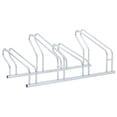 thumbnail image 1 of vidaXL Floor Freestanding Bicycle Stand, Silver, 4 Bicycle, 1 of 6