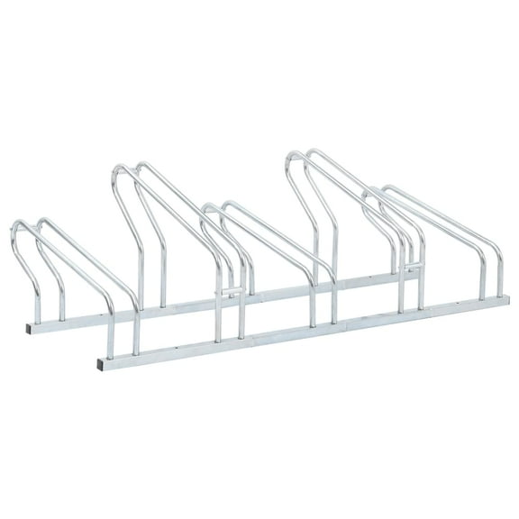vidaXL Bicycle Stand for 5 Bikes Floor Freestanding Galvanized Steel