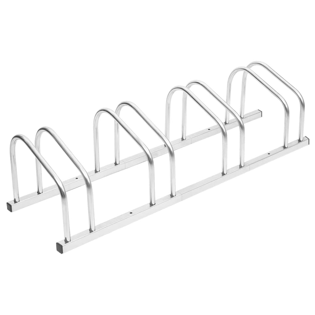 Galvanized Steel 4-Bike Floor Parking Rack