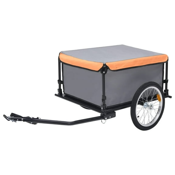 vidaXL Bike Trailer Bicycle Cargo Trailer Tow Bicycle Cart Steel and Polyester