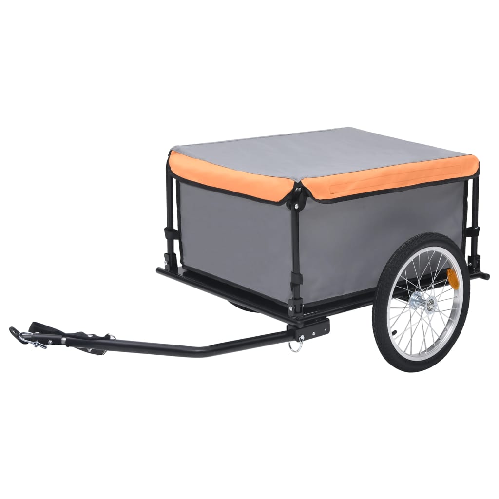 vidaXL Bike Trailer Bicycle Cargo Trailer Tow Bicycle Cart Steel and
