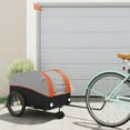 thumbnail image 1 of vidaXL Bike Trailer Black and Orange 99.2 lb Iron, 1 of 12