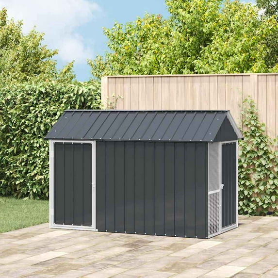 vidaXL Bird Cage Anthracite 215 x 112 x 141 cm Galvanized steel
