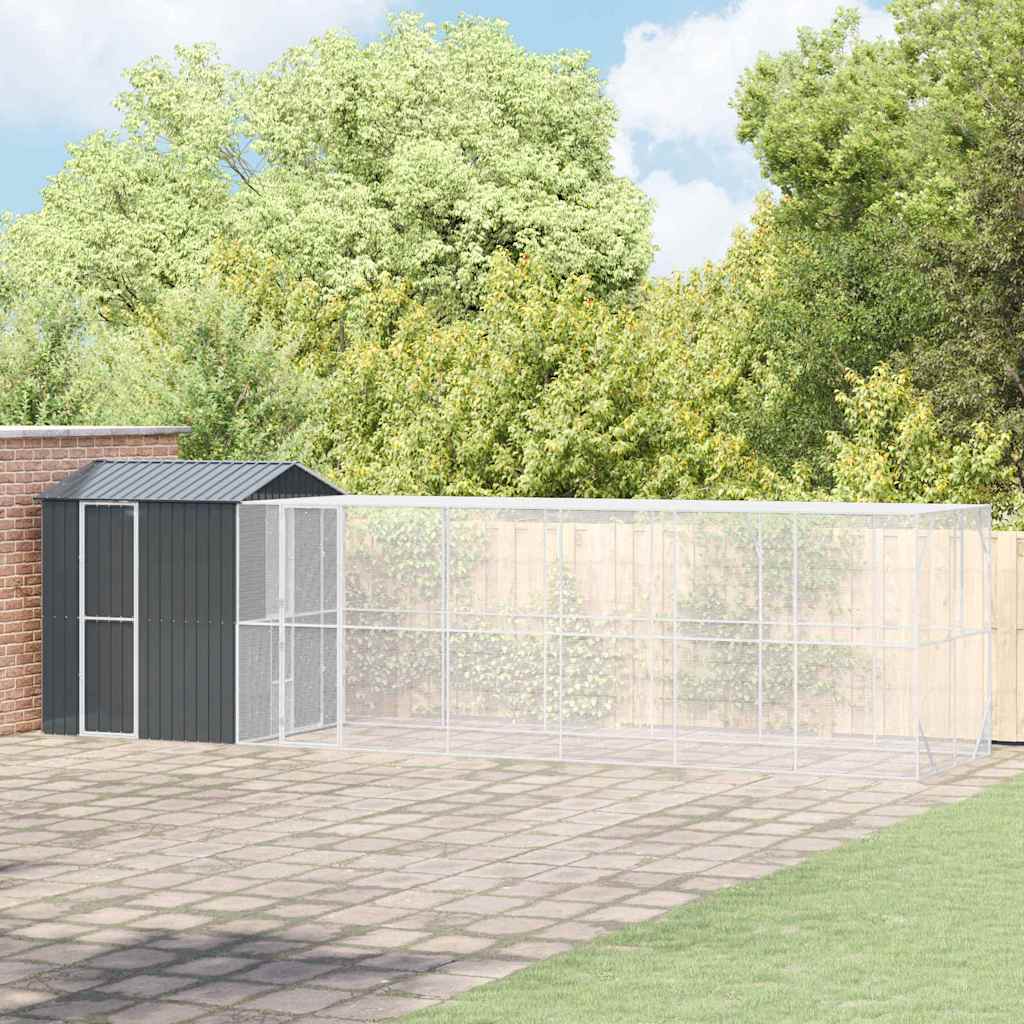 vidaXL Bird Cage Anthracite 824 x 208 x 247 cm Galvanized steel