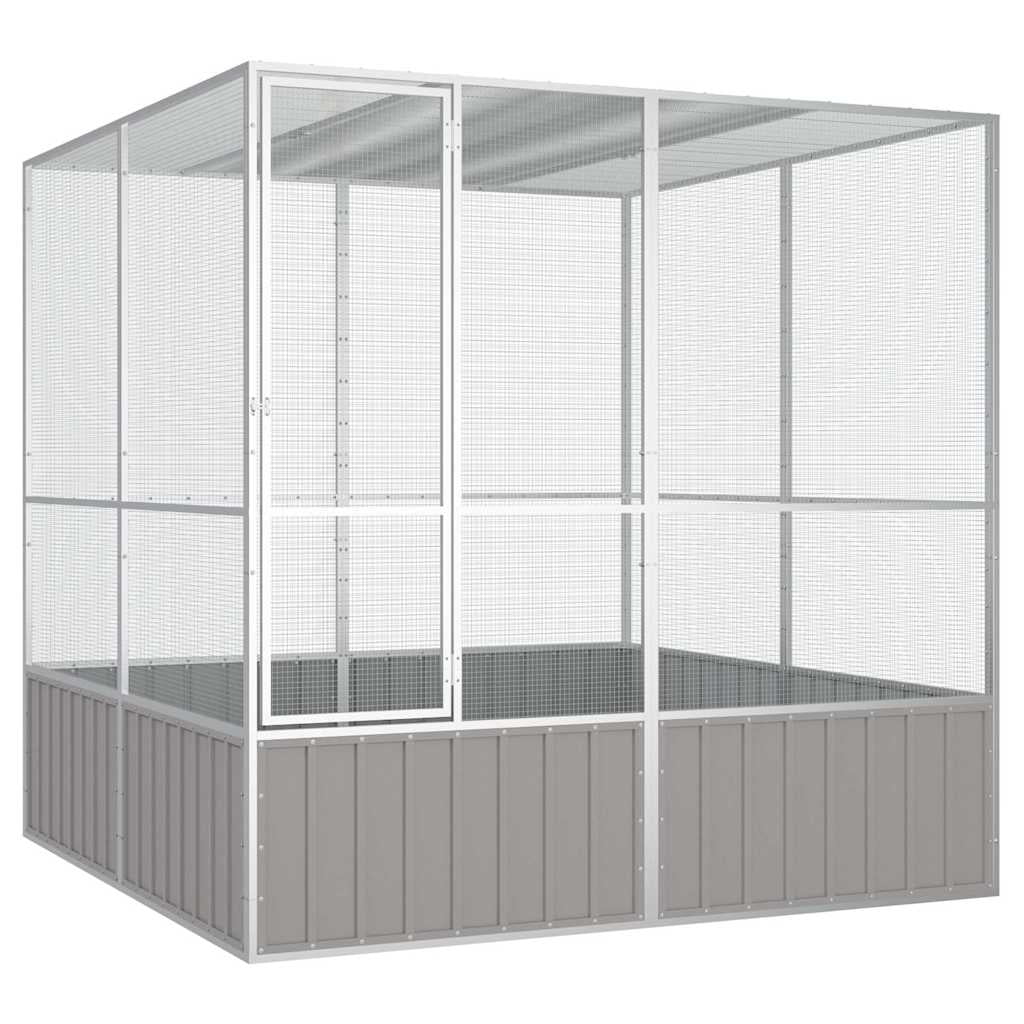 Image showcasing vidaXL Extra Large Outdoor Bird Cage, Tall Flight Metal Aviary ...