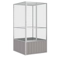 thumbnail image 1 of vidaXL Bird Cage Grey Galvanized Steel Large Bird Cage Rectangular 43.7"x42.1"x83.3", 1 of 6