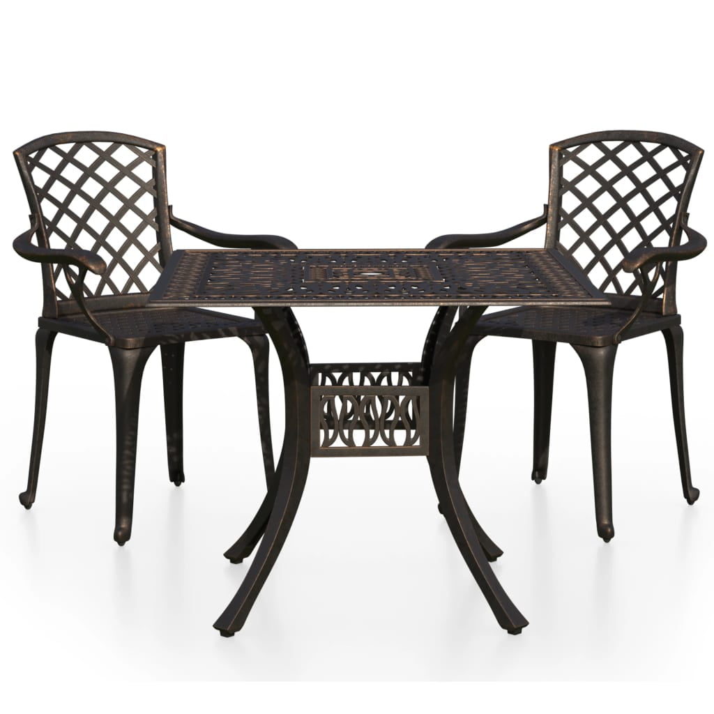 VidaXL Bistro Set Patio Table And Chair Bistro Table Outdoor Cast ...