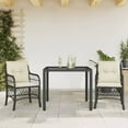 thumbnail image 1 of vidaXL Bistro Set Black, Cream White, 1 of 5