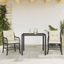 vidaXL Bistro Set Black, Cream White
