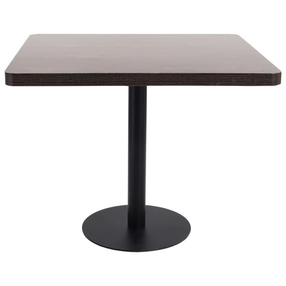 vidaXL Bistro Table Dark Brown 31.5"x31.5" MDF