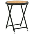 thumbnail image 1 of vidaXL Tea Table Black PE Rattan Small Foldable Tea Table Round, 1 of 6