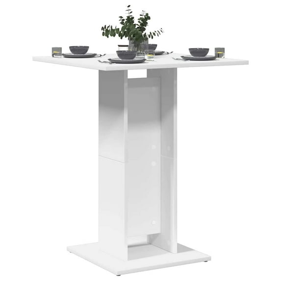 vidaXL Bistro Table White Engineered wood Small Bistro Table Square