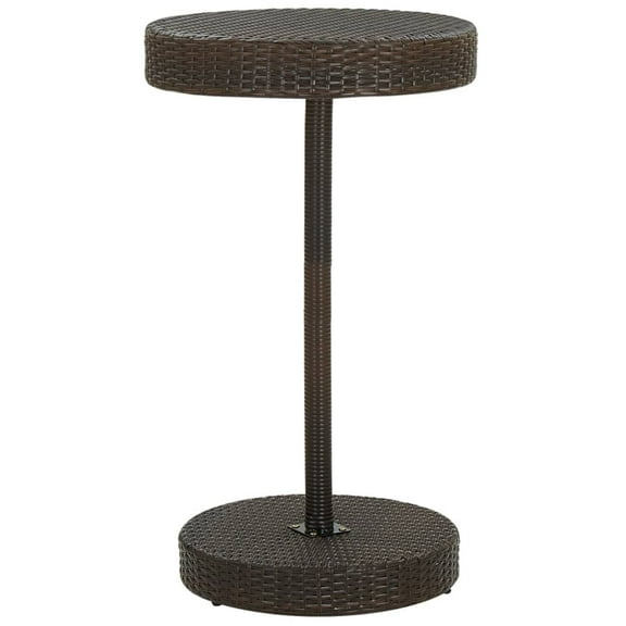 vidaXL Bistro Table Outdoor Side Table Patio Garden Wicker Furniture PE Rattan