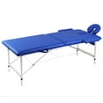 thumbnail image 1 of vidaXL Black Foldable Massage Table 2 Zones with Aluminum Frame, 1 of 6