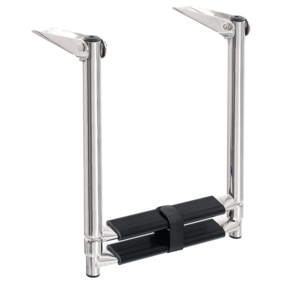 vidaXL Boat Ladder Non-Slip Boat Ladder Pontoon Ladder 2-step Stainless Steel