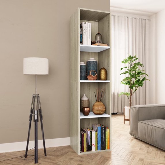 vidaXL Book Cabinet Bookshelf TV Stand Freestanding Shelf Engineered Wood